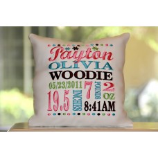 Little Flowers - Birth Announcement Pillow